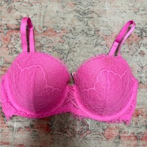 Victoria's Secret Bright Pink Lace Bra